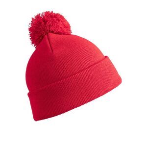 Result Womens/Ladies Winter Essentials Pom Pom Beanie / Red